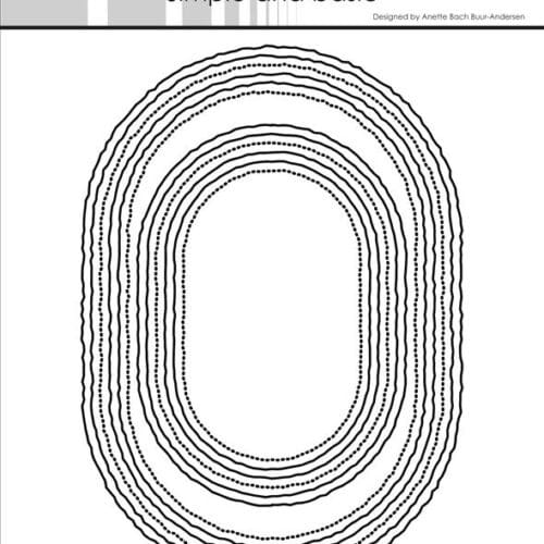 Simple and Basic dies "A6/A7 - Ovals old paper" SBD692