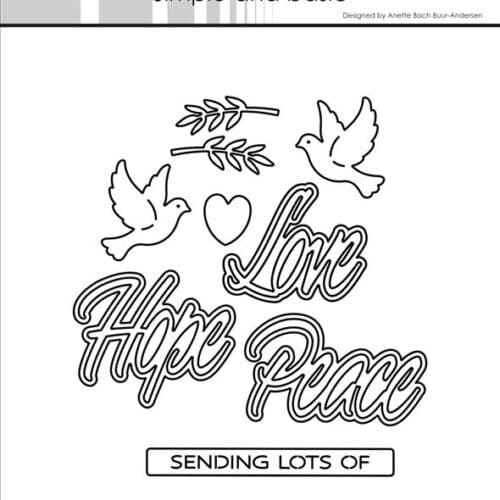 Simple and Basic dies "Doves, Love, Hope and peace" SBD695