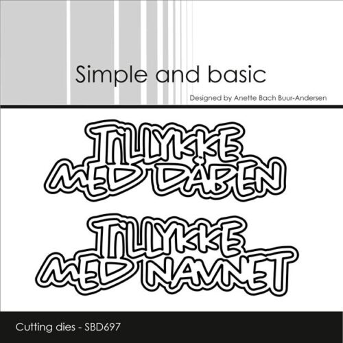 Simple and Basic dies "Tillykke med dåben / navnet" SBD697
