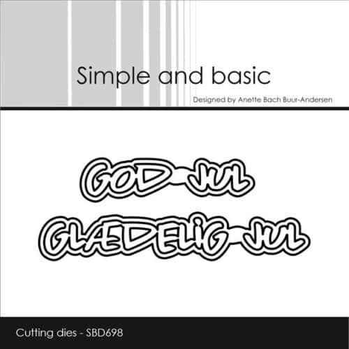 Simple and Basic dies "God Jul / Glædelig Jul" SBD698