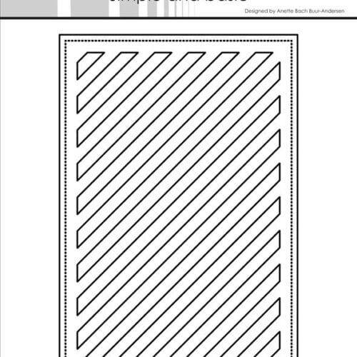 Simple and Basic dies "A6 Rectangle - Diagonal striped panel with piercing" SBD708