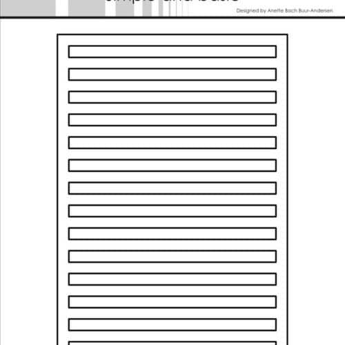 Simple and Basic dies "A6 Rectangle - Horizontal striped panel" SBD709