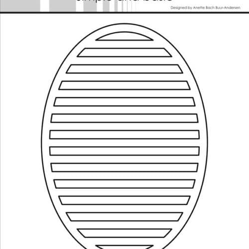Simple and Basic dies "A6 Oval - Horizontal striped panel" SBD711