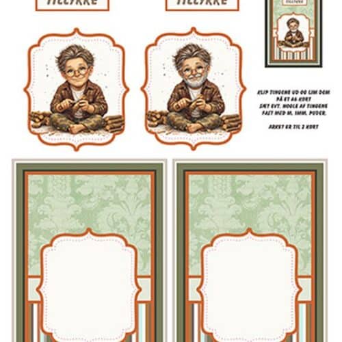 Mand der snitter i træ Quickies card