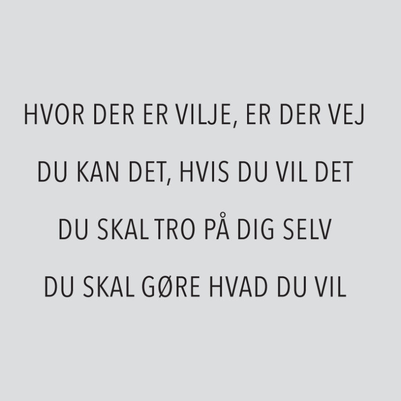 Tekster: Hvor der er vilje  Clear Stamp