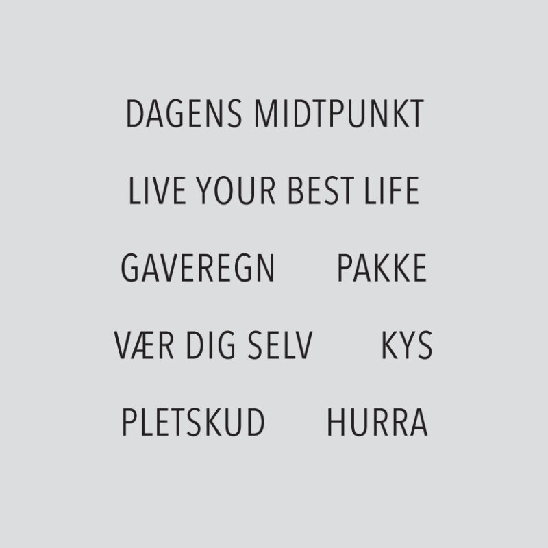 Tekster: Dagens Midtpunkt  Clear Stamp
