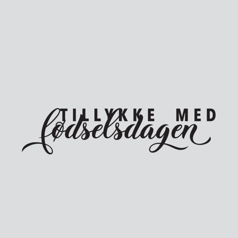 Tillykke med fødselsdagen  Clear Stamp